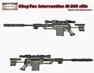 [DarkAntz MK-II] Cheytac M-200-52纸模网 - 海量纸模型图纸下载