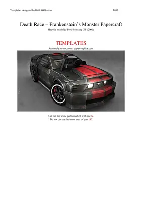 Death Race - Ford Mustang GT-52纸模网 - 海量纸模型图纸下载