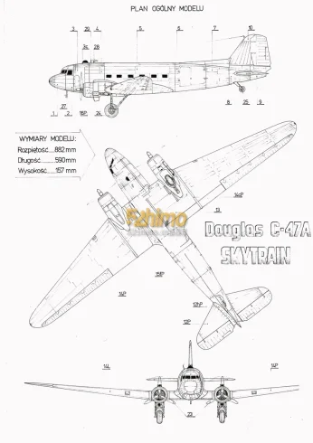 [Fly Model 101] C-47 Skytrain USSR A4重涂版-52纸模网 - 海量纸模型图纸下载