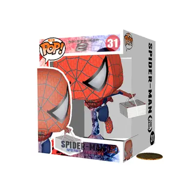 [Foxan] Spider-Man Delivery Pizza Funko Pop-52纸模网 - 海量纸模型图纸下载