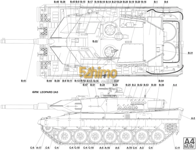 [GPM 420] Leopard 2A5 A4版-52纸模网 - 海量纸模型图纸下载