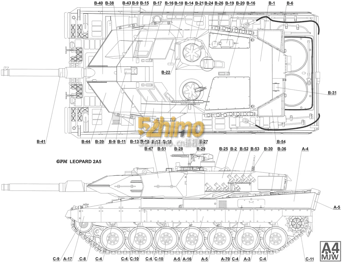 [GPM 420] Leopard 2A5 A4版-52纸模网 - 海量纸模型图纸下载