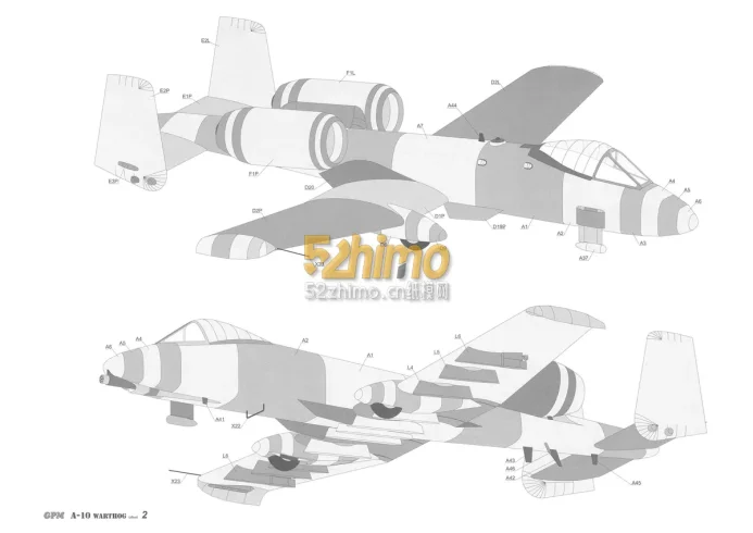 [GPM 567] A-10A Warthog A4版-52纸模网 - 海量纸模型图纸下载