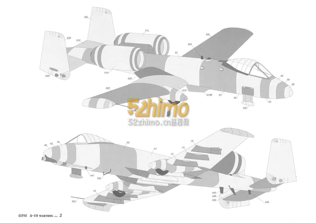 [GPM 567] A-10A Warthog A4版-52纸模网 - 海量纸模型图纸下载