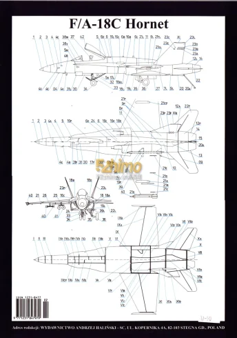 [Halinski KA 1997-02-03] F/A-18C Hornet A4重涂版-52纸模网 - 海量纸模型图纸下载