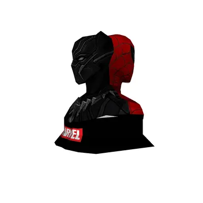 [Jaques Chenon] Pantera Negra & Spider-Man Bust-52纸模网 - 海量纸模型图纸下载
