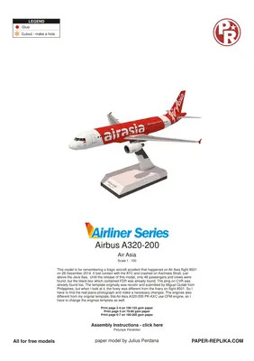 [Paper Replika] Airbus A320-200 Air Asia-52纸模网 - 海量纸模型图纸下载