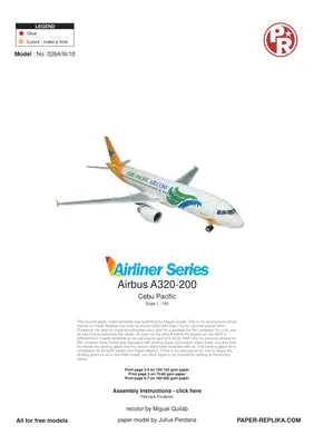 [Paper Replika] Airbus A320-200 Cebu Pacific with Landing Gears Kit-52纸模网 - 海量纸模型图纸下载