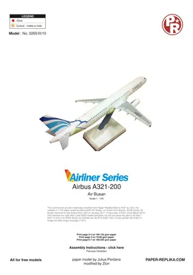 [Paper Replika] Airbus A321-200 Air Busan-52纸模网 - 海量纸模型图纸下载