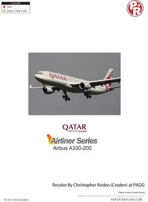 [Paper Replika] Airbus A330-200 Qatar Airways-52纸模网 - 海量纸模型图纸下载