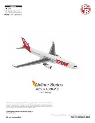 [Paper Replika] Airbus A330-200 TAM Airlines-52纸模网 - 海量纸模型图纸下载
