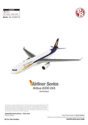 [Paper Replika] Airbus A330-243 Jet Airways-52纸模网 - 海量纸模型图纸下载