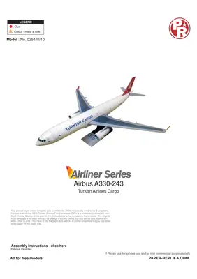 [Paper Replika] Airbus A330-243 Turkish Airlines-52纸模网 - 海量纸模型图纸下载