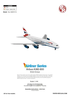 [Paper Replika] Airbus A380-800 British Airways-52纸模网 - 海量纸模型图纸下载