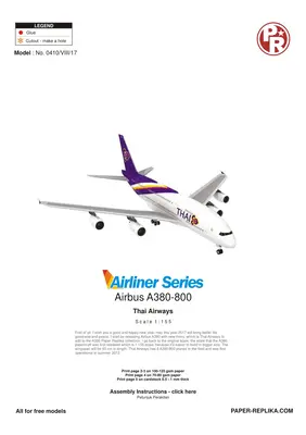 [Paper Replika] Airbus A380-800 Thai Airways-52纸模网 - 海量纸模型图纸下载