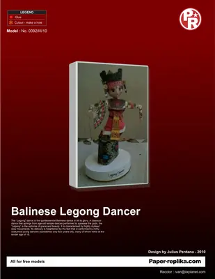 [Paper Replika] Balinese Legong Dancers Custom Batik-52纸模网 - 海量纸模型图纸下载