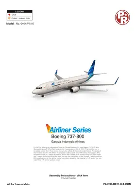 [Paper Replika] Boeing 737-800 Garuda Indonesia-52纸模网 - 海量纸模型图纸下载