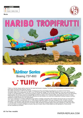 [Paper Replika] Boeing 737-800 TUIfly Air ParadiesVogel-52纸模网 - 海量纸模型图纸下载