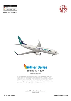 [Paper Replika] Boeing 737-800 WestJet-52纸模网 - 海量纸模型图纸下载