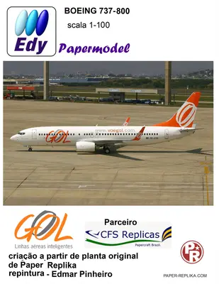 [Paper Replika] Boeing 737-8EH GOL-52纸模网 - 海量纸模型图纸下载