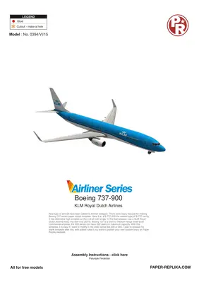 [Paper Replika] Boeing 737-900 KLM-52纸模网 - 海量纸模型图纸下载