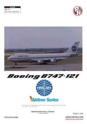 [Paper Replika] Boeing 747-121 Pan Am-52纸模网 - 海量纸模型图纸下载
