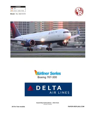 [Paper Replika] Boeing 767-300 Delta Airlines-52纸模网 - 海量纸模型图纸下载