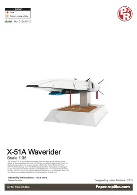 [Paper Replika] Boeing X-51A Waverider-52纸模网 - 海量纸模型图纸下载