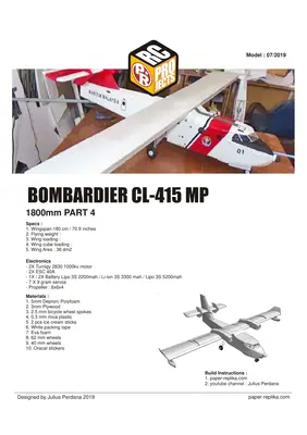 [Paper Replika] Bombardier CL-415 RC Plane-52纸模网 - 海量纸模型图纸下载