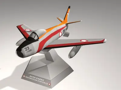 [Paper Replika] CA-27 Sabre MK.32-52纸模网 - 海量纸模型图纸下载
