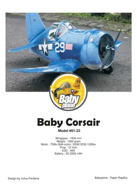 [Paper Replika] Cartoon F4U Corsair RC Plane-52纸模网 - 海量纸模型图纸下载