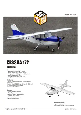 [Paper Replika] Cessna 172 RC Plane-52纸模网 - 海量纸模型图纸下载