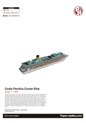 [Paper Replika] Costa Pacifica Cruise Ship-52纸模网 - 海量纸模型图纸下载