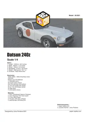 [Paper Replika] Datsun 240z RC Car-52纸模网 - 海量纸模型图纸下载
