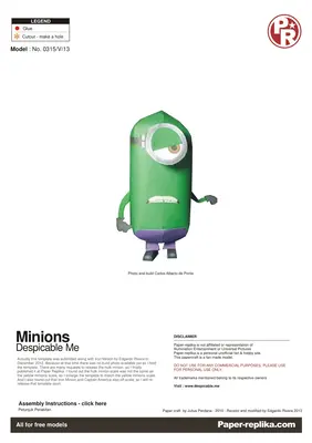 [Paper Replika] Despicable Me - Hulk Minion-52纸模网 - 海量纸模型图纸下载