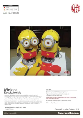 [Paper Replika] Despicable Me - Minions Chicharito-52纸模网 - 海量纸模型图纸下载