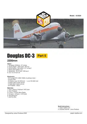 [Paper Replika] Douglas DC-3 RC Plane-52纸模网 - 海量纸模型图纸下载