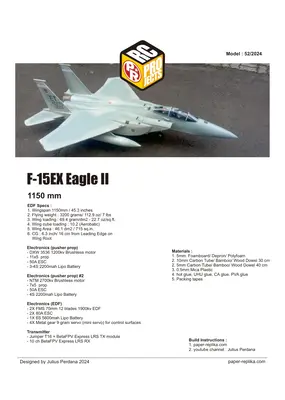 [Paper Replika] F-15EX Eagle II RC Plane-52纸模网 - 海量纸模型图纸下载