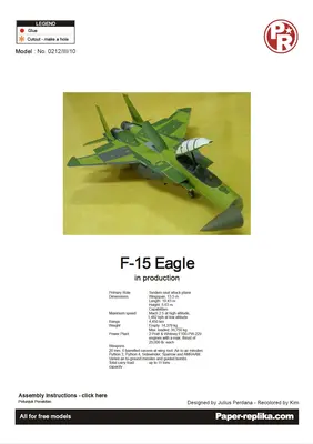 [Paper Replika] F-15K in Pre-Painted Color Scheme-52纸模网 - 海量纸模型图纸下载