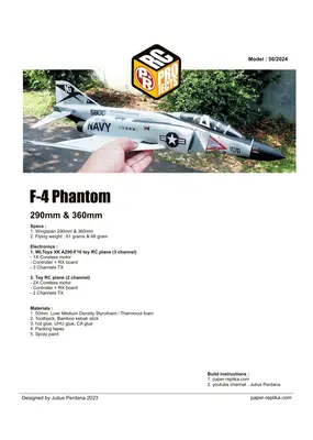 [Paper Replika] F-4 Phantom Micro RC Plane-52纸模网 - 海量纸模型图纸下载