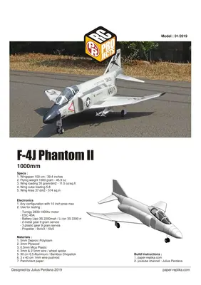 [Paper Replika] F-4 Phantom RC Plane-52纸模网 - 海量纸模型图纸下载