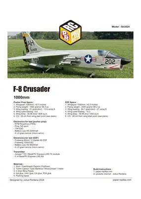 [Paper Replika] F-8 Crusader RC Plane-52纸模网 - 海量纸模型图纸下载