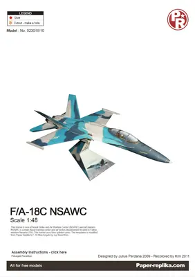 [Paper Replika] F/A-18C NSAWC-52纸模网 - 海量纸模型图纸下载
