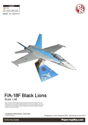[Paper Replika] F/A-18F Black Lions-52纸模网 - 海量纸模型图纸下载