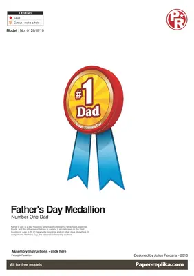 [Paper Replika] Father's Day Badge-52纸模网 - 海量纸模型图纸下载