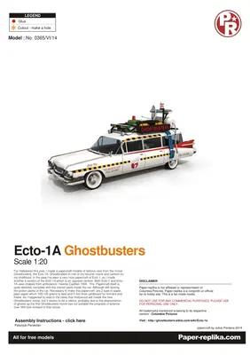 [Paper Replika] Ghostbusters - Ecto-1A-52纸模网 - 海量纸模型图纸下载