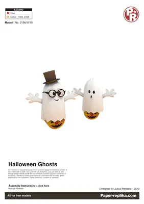 [Paper Replika] Halloween Ghosts-52纸模网 - 海量纸模型图纸下载