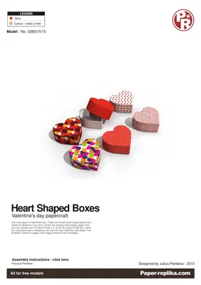 [Paper Replika] Heart Shaped Boxes-52纸模网 - 海量纸模型图纸下载