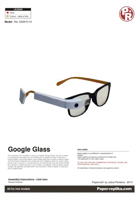 [Paper Replika] Homemade Google Glass-52纸模网 - 海量纸模型图纸下载