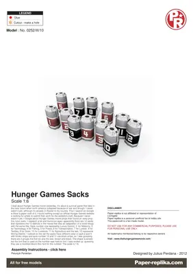 [Paper Replika] Hunger Games Sacks-52纸模网 - 海量纸模型图纸下载
